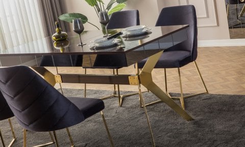 Lexus Yemek Masası ve 6 Sandalye (Ceviz)