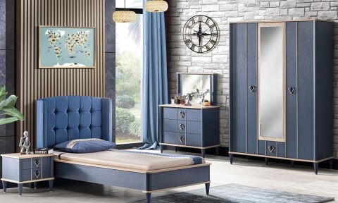 Florya Genç Odası Komodin(Mavi)