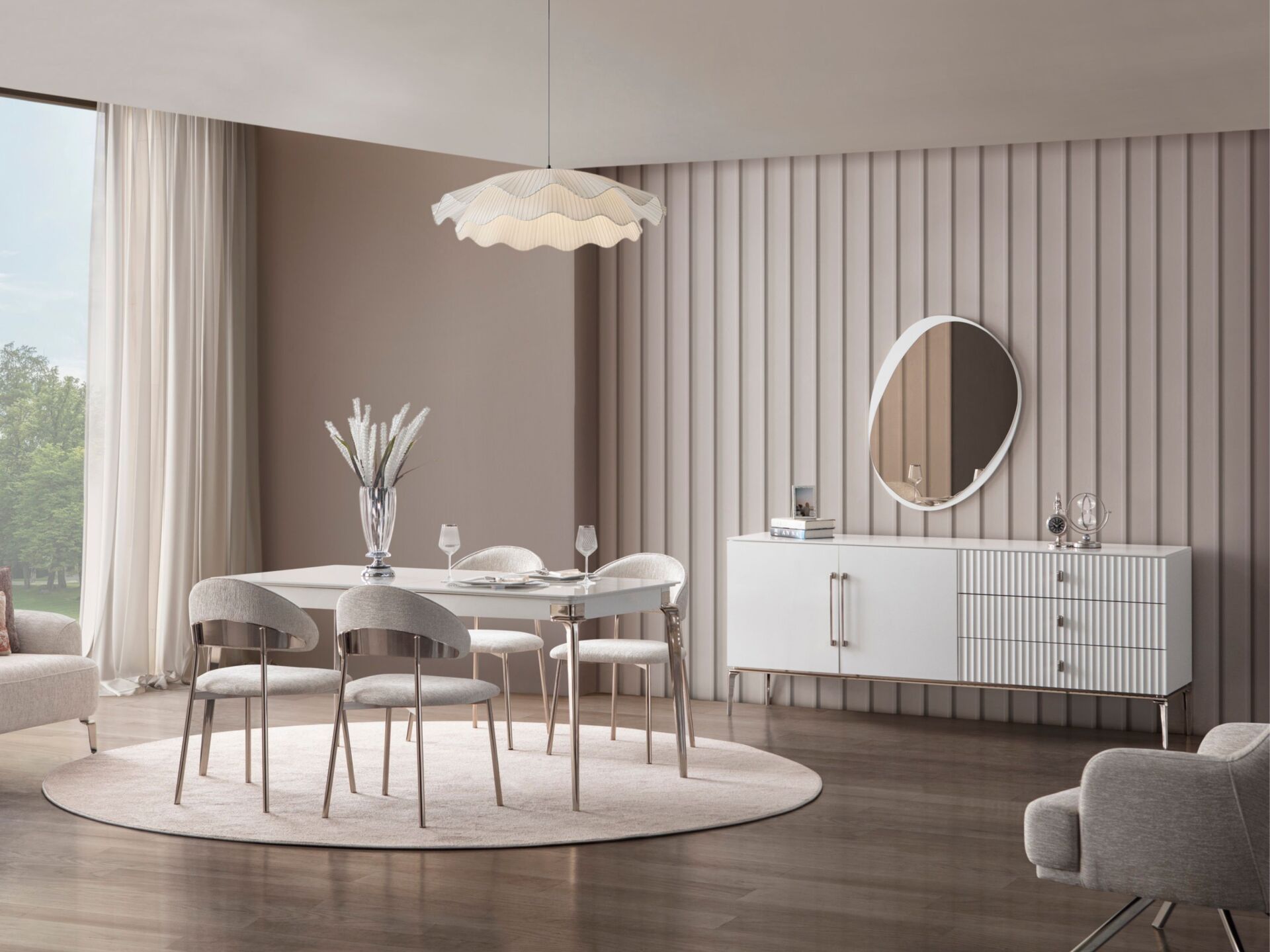 Bronz Yemek Odası Takımı