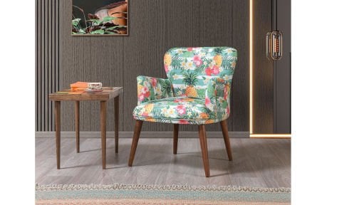 Bahar Çay Seti 2 Tekli Koltuk+Sehpa (Salon, Balkon, Cafe Ofis)