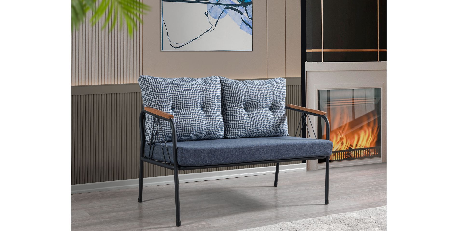 Eylül Bahçe-Balkon Takımı, Çay Seti (İkili Koltuk)