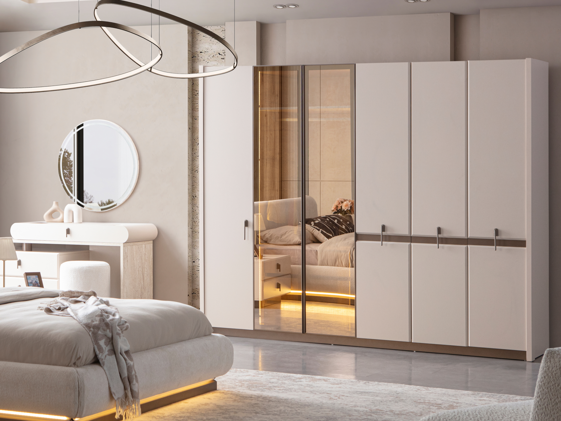 Gloria Şık Yatak Odası(Dolap)