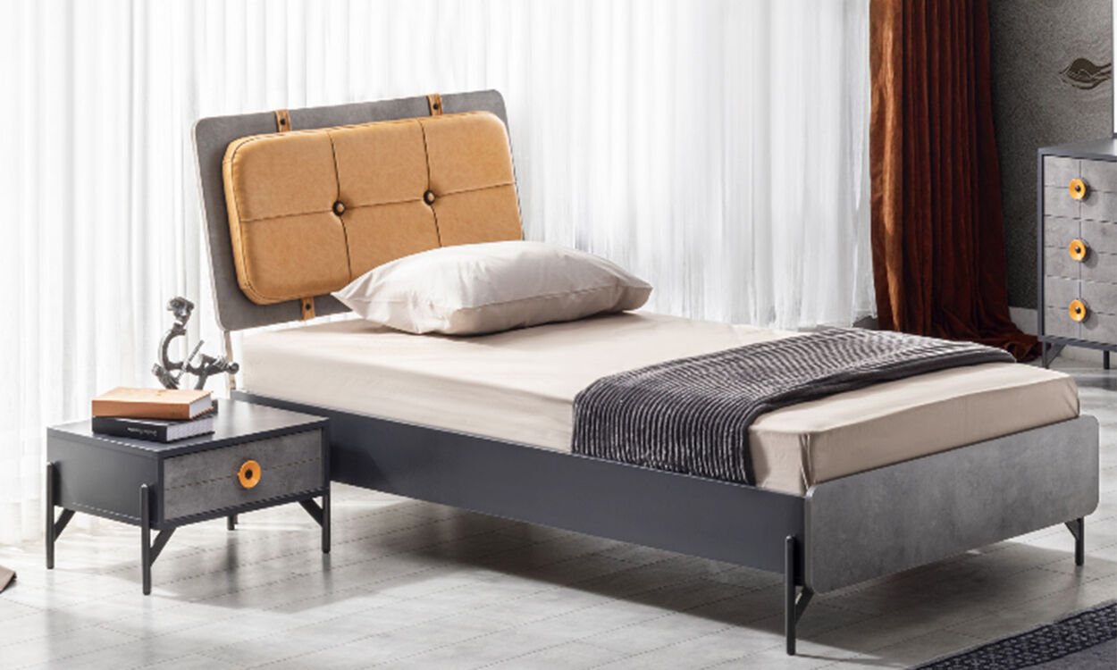 Prova Genç Odası 100*200 Başlıklı Bazalı Karyola
