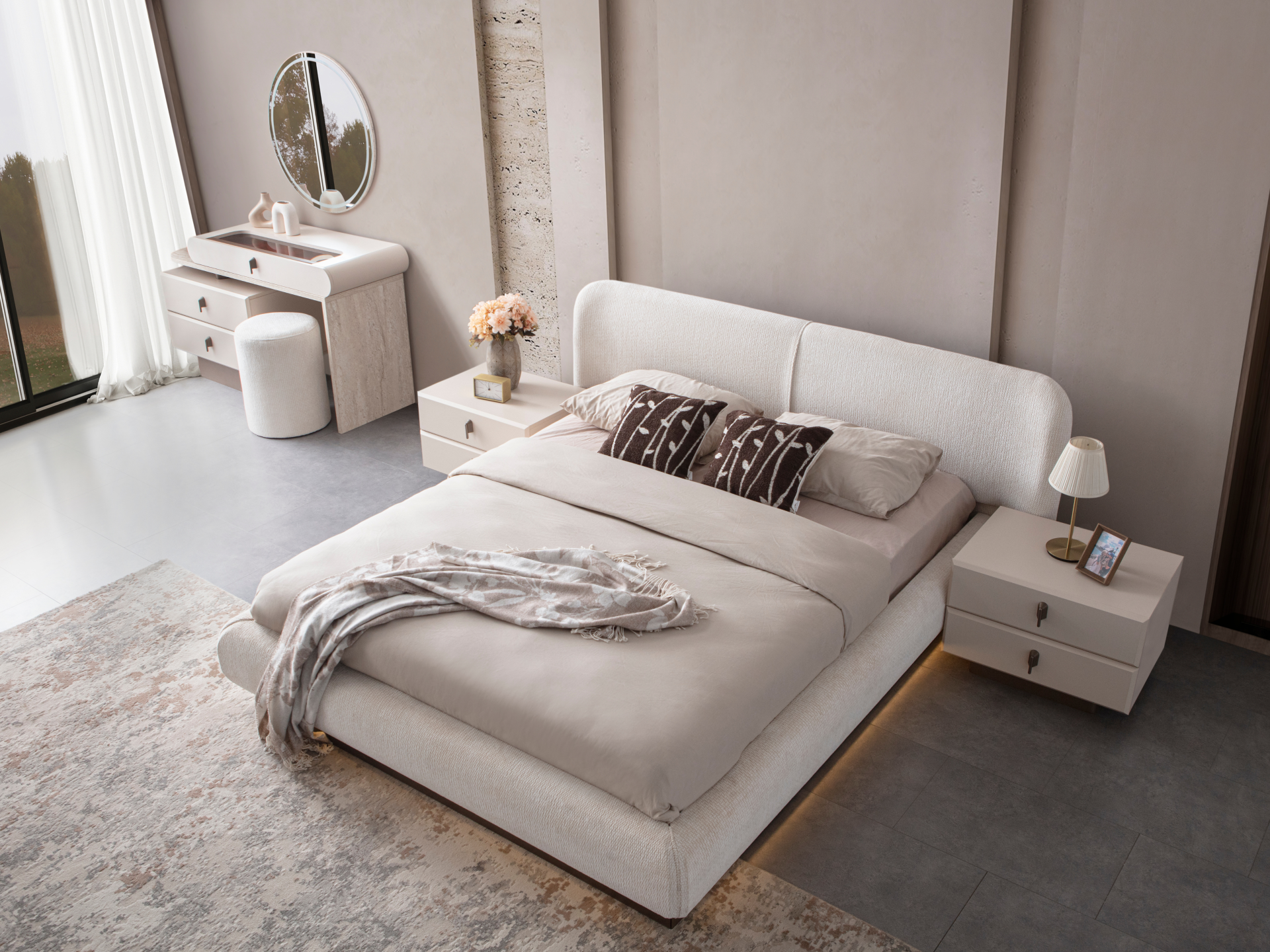 Gloria Şık Yatak Odası(Karyola)