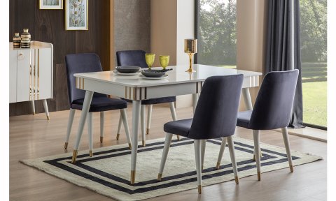 Lotus Aytaşı Yemek Masası ve 6 Sandalye