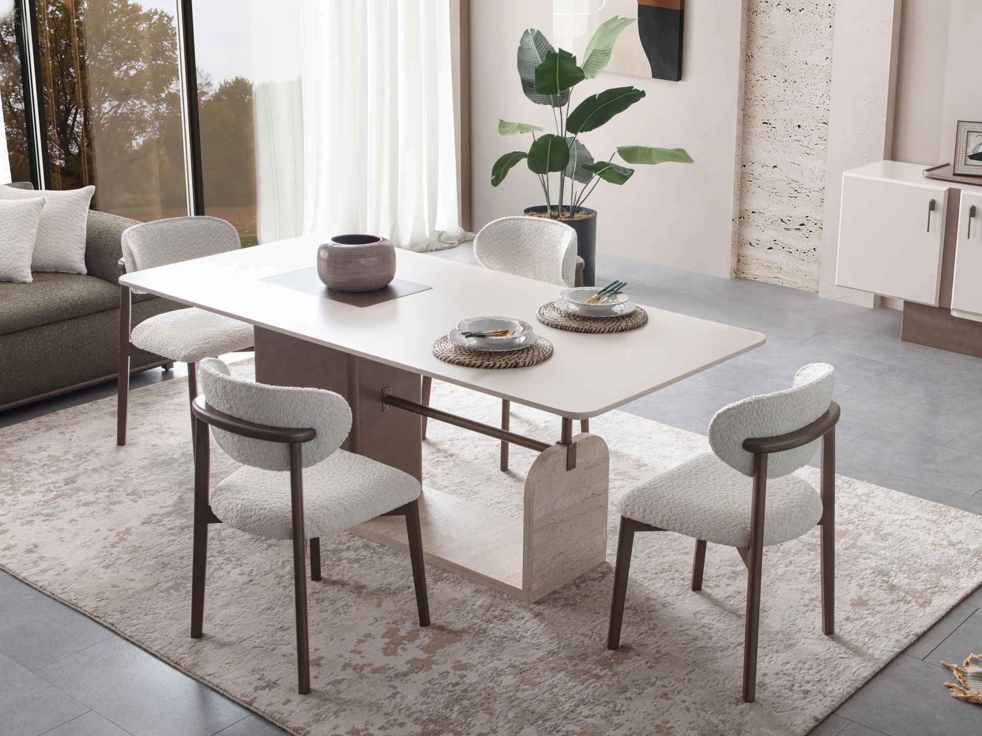 Gloria Şık Yemek Odası(Masa ve 6 Sandalye)