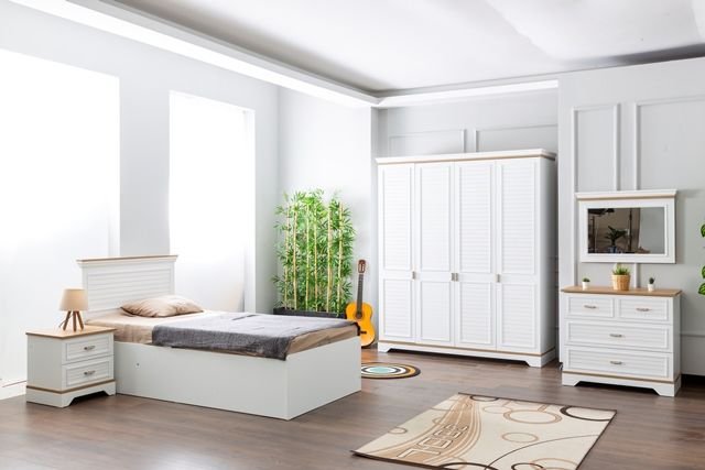Kanyon Genç Odası Takımı (4 Kapılı Dolap, Çalışma Masası, 100*200 cm Başlıklı Karyola)