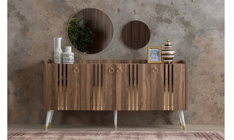 Lotus Ceviz Yemek Odası Takımı