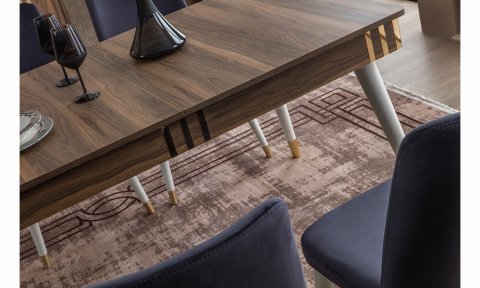 Lotus Ceviz Yemek Odası Takımı