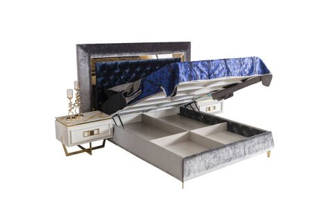 Gloria Yatak Odası Takımı (6 Kapaklı Dolap + Bazalı)