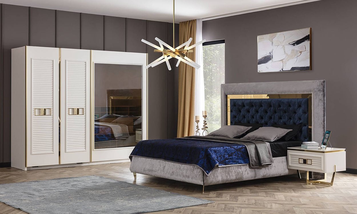 Gloria Sürgülü Dolaplı Yatak Odası Takımı (Karyolalı)