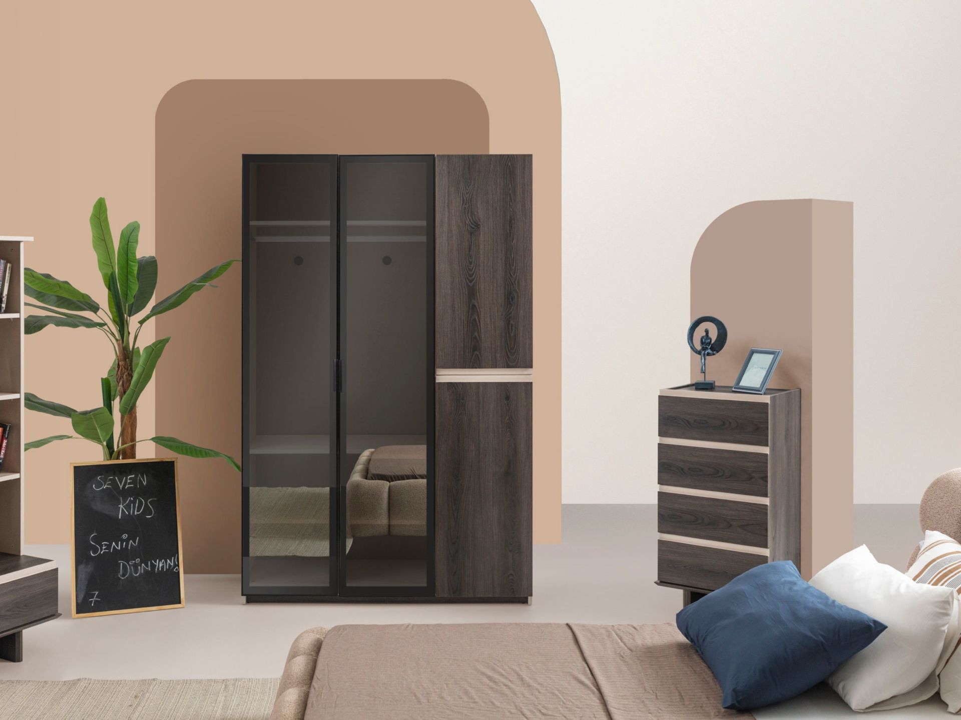 Focus Genç Odası(3 Kapaklı Dolap)