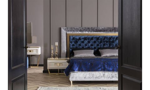 Gloria Yatak Odası Takımı (6 Kapaklı Dolap + Karyolalı)