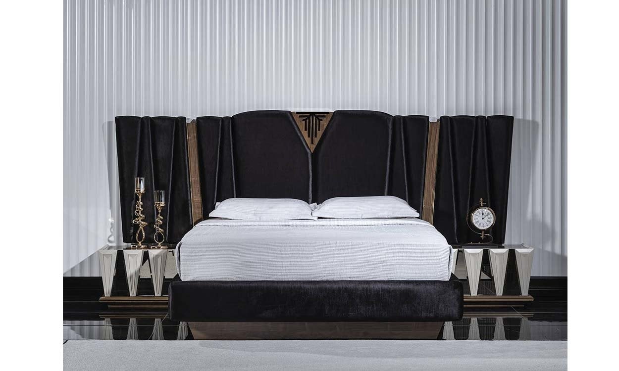 Tokyo 160*200 cm  Panolu Başlıklı Bazalı Karyola