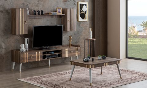 Lotus Antrasit Yemek Odası Takımı