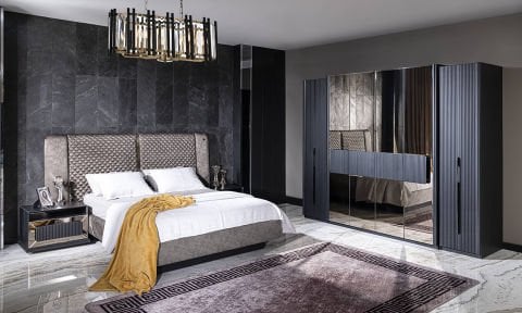 Lion Yatak Odası Takımı (6 Kapılı Dolap+Bazalı)