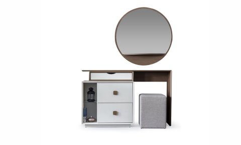 Orjin Yatak Odası Aynalı Şifonyer+ Puf