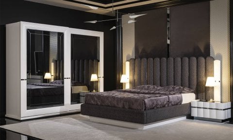 Aqua Sürgülü Dolaplı Yatak Odası Takımı (Bazalı)