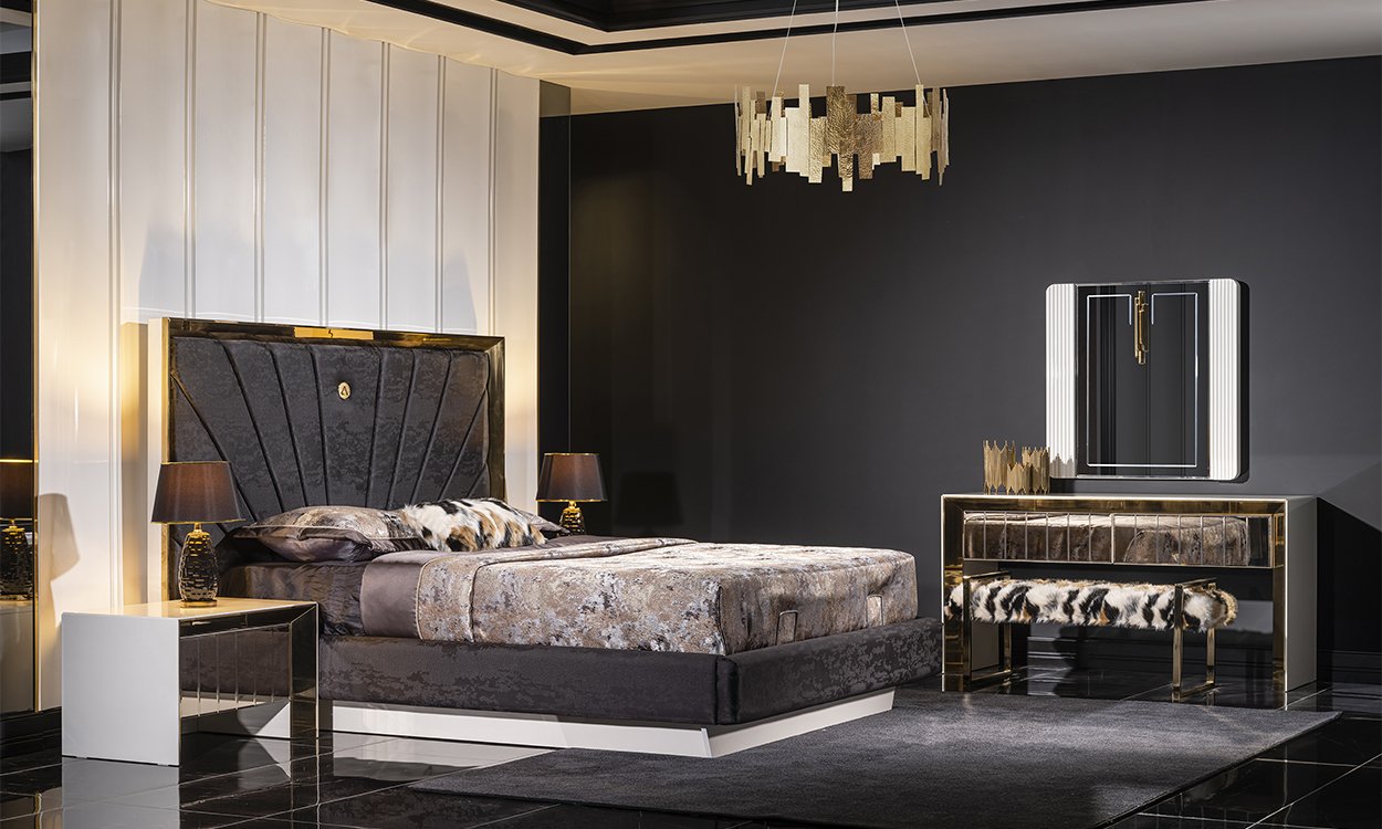 Vegas Yatak Odası Takımı (Bazalı)