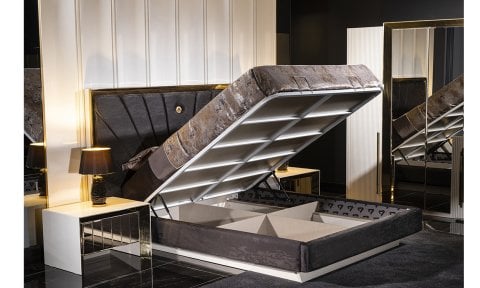 Vegas Yatak Odası 160*200 cm Başlıklı Bazalı Karyola