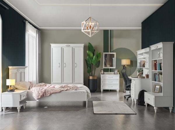 İskenderiye Genç Odası(Başlıklı Bazalı Karyola 100cmx200cm )