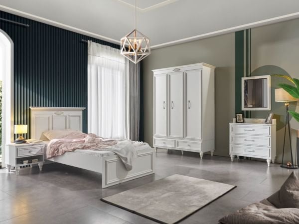 İskenderiye Genç Odası(Başlıklı Bazalı Karyola 100cmx200cm )