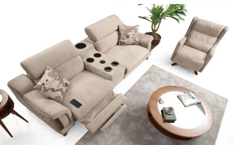 Rio Evo Modern Koltuk Takımı (3+3+1) (Ses Sistemli)