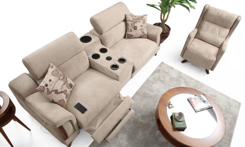 Rio Evo Modern Ses Sistemli Double Tv Kanepe