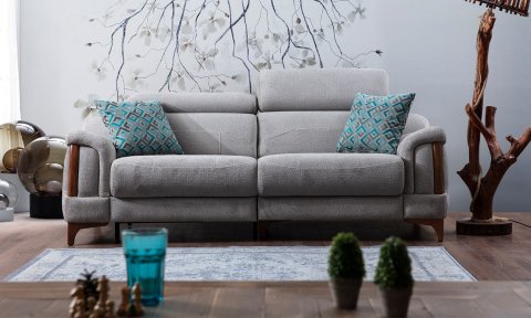 Rio Modern Motorlu Üçlü Koltuk