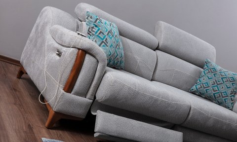 Rio Modern Motorlu Üçlü Koltuk