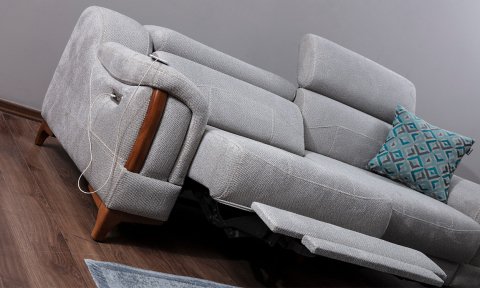 Rio Modern Motorlu Üçlü Koltuk