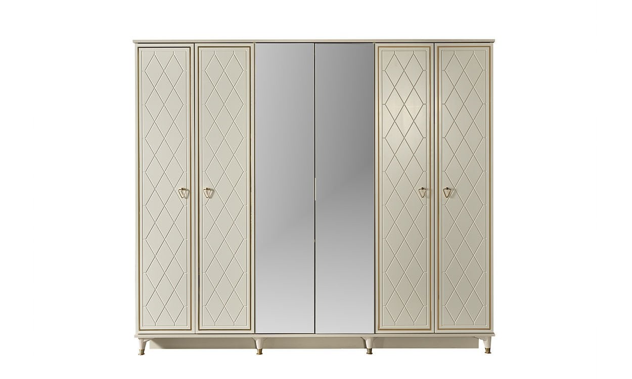 Sedef Yatak Odası 6 Kapaklı Dolap