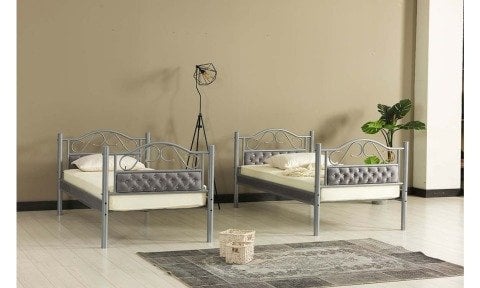 Meris Tek Kişilik Metal Ferforje Ranza 90*200 cm