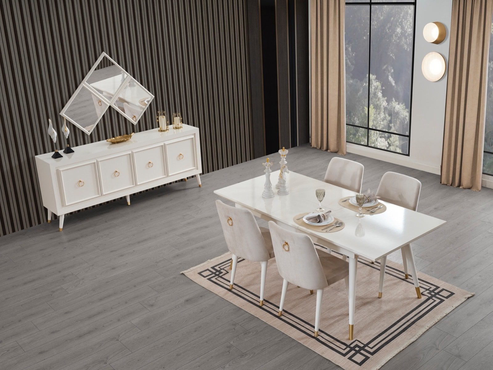 Lisa Yemek Masası ve 6 Sandalye