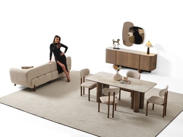 Ahuse  (olimpo) Yemek Odası ( masa+6sandalye)