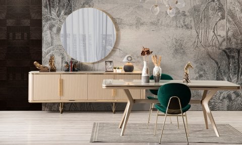 Paris Yemek Masası (Krem)