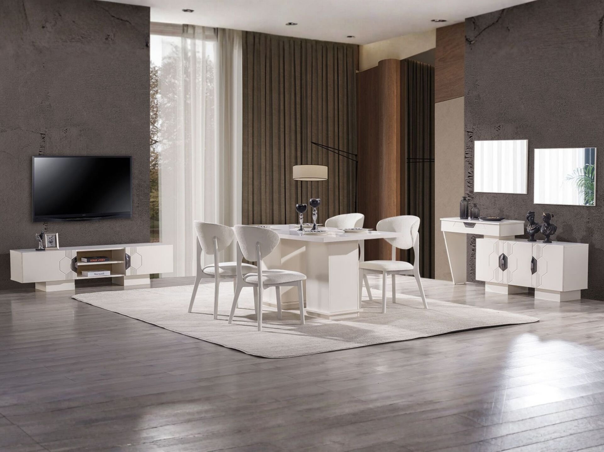Opal Yemek Odası (Masa ve 6 Sandalye)